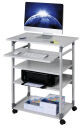 DURABLE PC-Tisch höhenverstellbar mit Rollen grau 75,0 x 53,4 x 95,0 - 115,0 cm