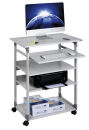 DURABLE PC-Tisch höhenverstellbar mit Rollen grau 75,0 x 53,4 x 95,0 - 115,0 cm