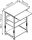 DURABLE PC-Tisch höhenverstellbar mit Rollen grau 75,0 x 53,4 x 95,0 - 115,0 cm