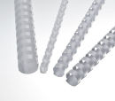 Plastikbinderücken, US-Teilung, Farbe: Weiß, Durchmesser = 12 mm , VPE 100 St.