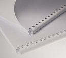 Plastikbinderücken, US-Teilung, Farbe: Weiß, Durchmesser = 14 mm, VPE 100 St.