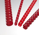 Plastikbinderücken, US-Teilung, Farbe: Rot, Durchmesser = 16 mm, VPE 100 St.