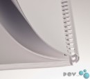 Plastikbinderücken, US-Teilung, Farbe: Weiß, Durchmesser = 19 mm, VPE: 50 St.