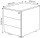 Kerkmann Rollcontainer weiß 3 Auszüge 42,0 x 60,0 x 54,0 cm