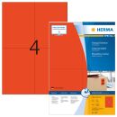 HERMA Etiketten 4397 rot 105,0 x 148,0 mm, 100 Blatt