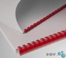 Plastikbinderücken, US-Teilung, Farbe: Rot,...