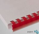 Plastikbinderücken, US-Teilung, Farbe: Rot, Durchmesser = 25 mm, VPE 50 St.
