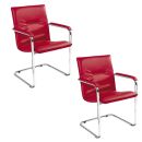 Nowy Styl Besucherstühle Rumba RUMBA CHROM V79N rot...