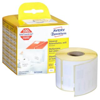 AVERY Zweckform Etikettenrolle für Etikettendrucker AS0722440 weiß, 70,0 x 54,0 mm, 1 x 320 Etiketten