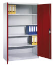 CP Stahlschrank C 2000 Acurado 9460-000 S10693 lichtgrau, rubinrot 4 Fachböden 120,0 x 40,0 x 195,0 cm, aufgebaut, 1 St.