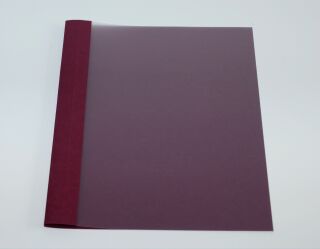 Ösenmappe, Lederstruktur, 9 mm, Farbe bordeaux, satinierte Folie, VPE= 100 St.