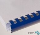 Plastikbinderücken, US-Teilung, Farbe: Blau,  Durchmesser = 28 mm, VPE 25 St.