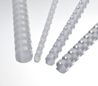 Plastikbinderücken, US-Teilung, Farbe: Weiß, Durchmesser = 32 mm, VPE 25 St.