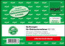 SIGEL Quittung für Kleinunternehmer (ohne MwSt.-Ausweis) Formularbuch SD120, 1 St.