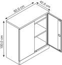 Gürkan Stahlschrank 109941 lichtgrau 2...