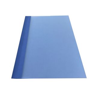 Ösenmappe, Leinenstruktur, 10 mm, Farbe dunkelblau (königsblau), glasklare Folie, VPE= 100 St.