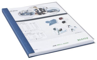LEITZ Buchbindemappen blau Softcover für 71 - 105 Blatt DIN A4, 10 St.