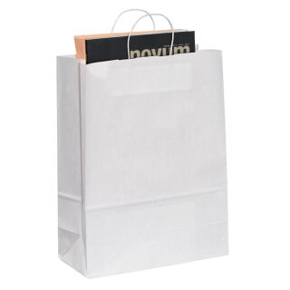 VP Papier-Tragetaschen Toptwist weiß 32,0 x 42,0 cm, 50 St.