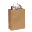 VP Papier-Tragetaschen Toptwist braun 24,0 x 31,0 cm, 50 St.