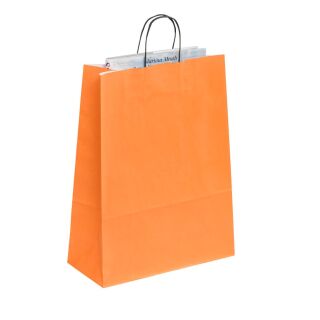 VP Papier-Tragetaschen Toptwist orange 32,0 x 42,0 cm, 50 St.
