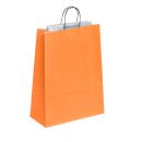 VP Papier-Tragetaschen Toptwist orange 32,0 x 42,0 cm, 50...