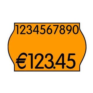 PrinterLabels AS Preisetiketten leuchtorange permanent 26,0 x 16,0 mm, 12 Rollen