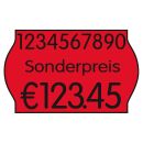 PrinterLabels AS Preisetiketten leuchtrot permanent 26,0...