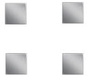 Zeller Magnete silber, Metall 1,0 x 1,0 x 0,99 cm, 4 St.