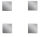 Zeller Magnete silber, Metall 1,0 x 1,0 x 0,99 cm, 4 St.