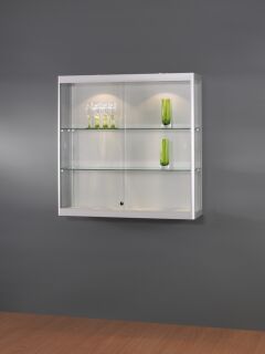 Wandvitrine MPC 1000-W-Tech, silber mit Beleuchtung