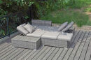 Garden Pleasure Loungegruppe Alcudia, grau Kunststoff, Metall, 10-teilig