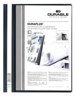 DURABLE Präsentationshefter DURAPLUS Kunststoff schwarz DIN A4 überbreit, 25 St.