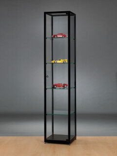 Glasvitrine WMS H400 schwarz eloxiert
