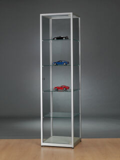 Glasvitrine WMS H500-Tech, silber