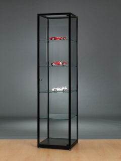 Glasvitrine WMS H505 schwarz eloxiert