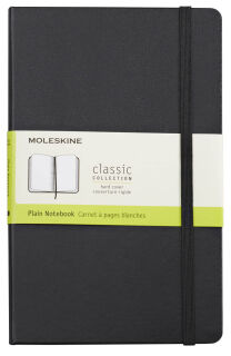 MOLESKINE Notizbuch Classic Collection fester Einband ca. DIN A5 blanko, schwarz Hardcover 240 Seiten, 1 St.