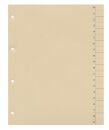 Trennblätter DIN A4 0-9 chamois, 250 g/qm, 100 St.