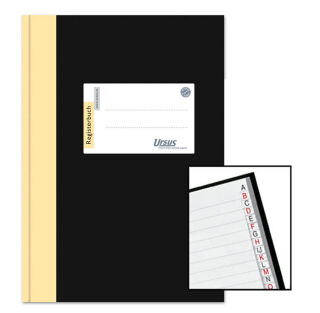 Ursus® Geschäftsbuch DIN A5 liniert, schwarz/gelb Hardcover 192 Seiten, 1 St.