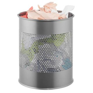 DURABLE Papierkorb 15,0 l silbermetallic, 1 St.