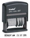 trodat Datumstempel mit Text printy dater 4817 selbstfärbend schwarz ohne Logo, 1 St.