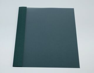Ösenmappe, Lederstruktur, 12 mm, Farbe dunkelgrün, glasklare Folie, VPE= 100 St.