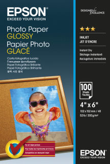 EPSON Fotopapier S042548 10,0 x 15,0 cm glänzend 200 g/qm 100 Blatt