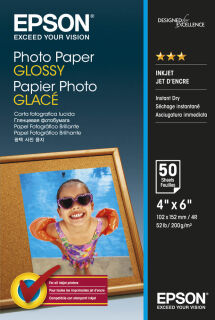EPSON Fotopapier S042547 10,0 x 15,0 cm glänzend 200 g/qm 50 Blatt