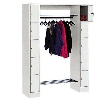 CP Garderobe mit Schließfächern Serie 8070 lichtgrau 80710-00 S10000, 10 Schließfächer 143,0 x 48,0 x 195,0 cm