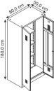 Gürkan Putzmittelschrank 104528 lichtgrau,...