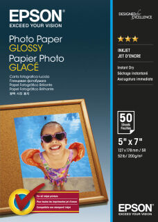 EPSON Fotopapier S042545 13,0 x 18,0 cm glänzend 200 g/qm 50 Blatt