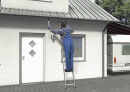 Hailo Anlegeleiter S60 ProfiStep uno silber 15 Sprossen,...