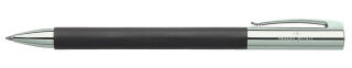 FABER-CASTELL Kugelschreiber AMBITION Edelharz  schwarz, Schreibfarbe: schwarz, 1 St.
