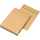 MAILmedia Faltentaschen DIN B4 ohne Fenster braun mit 4,0...