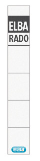 10 ELBA Einsteck-Rückenschilder weiß für 5,0 cm Rückenbreite